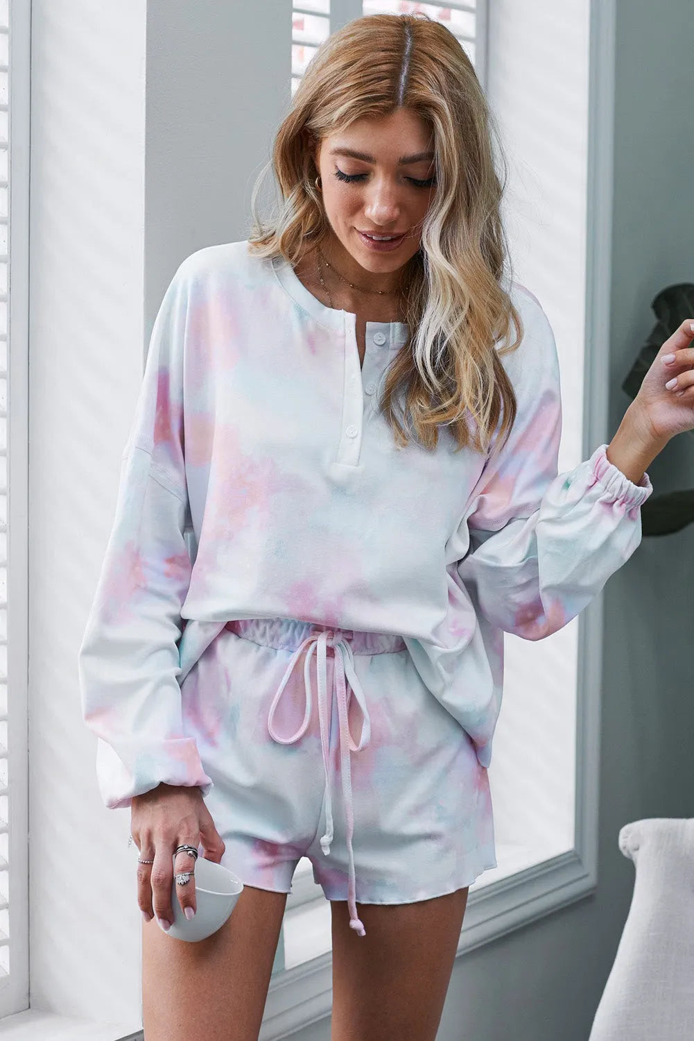 Orange Tie Dye Knit Lounge Set Loungewear & Sleepwear/Loungewear - Tophatter Daily Deals