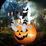 Halloween Inflatable Decoration Pumpkin With Ghosts LED 3D Changing Face Moving Picture Frame - Tophatter Daily Deals