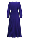 Pleated Surplice Tie Waist Maxi Dress Casual Dresses - Tophatter Daily Deals