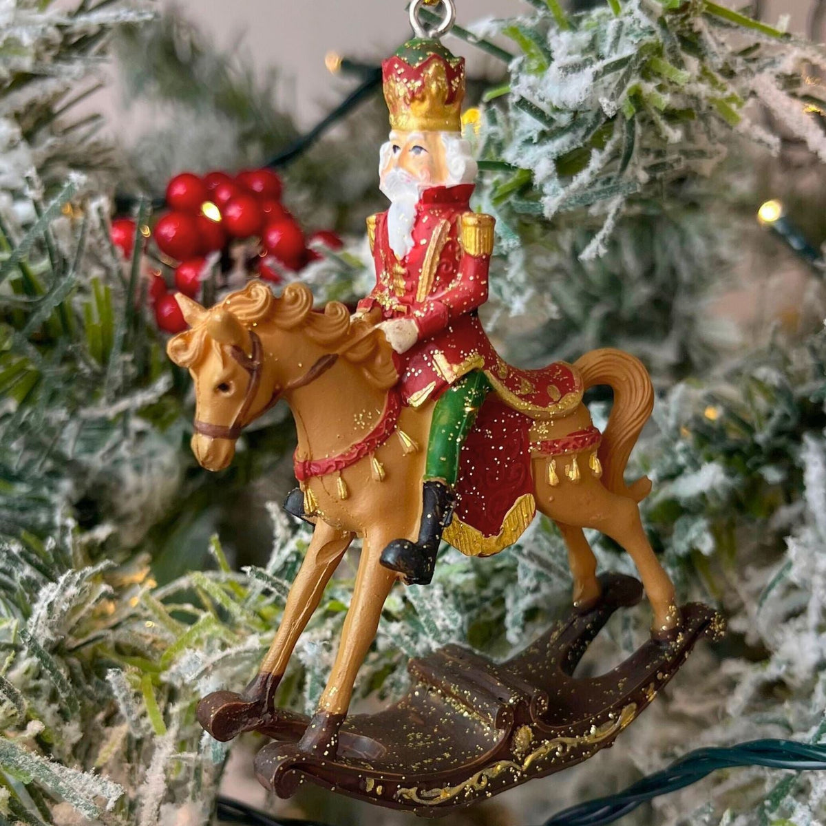 Nutcracker Christmas Bauble | Nutcracker Soldier Hanging Tree Ornament - 9.5cm Baubles - Tophatter Daily Deals