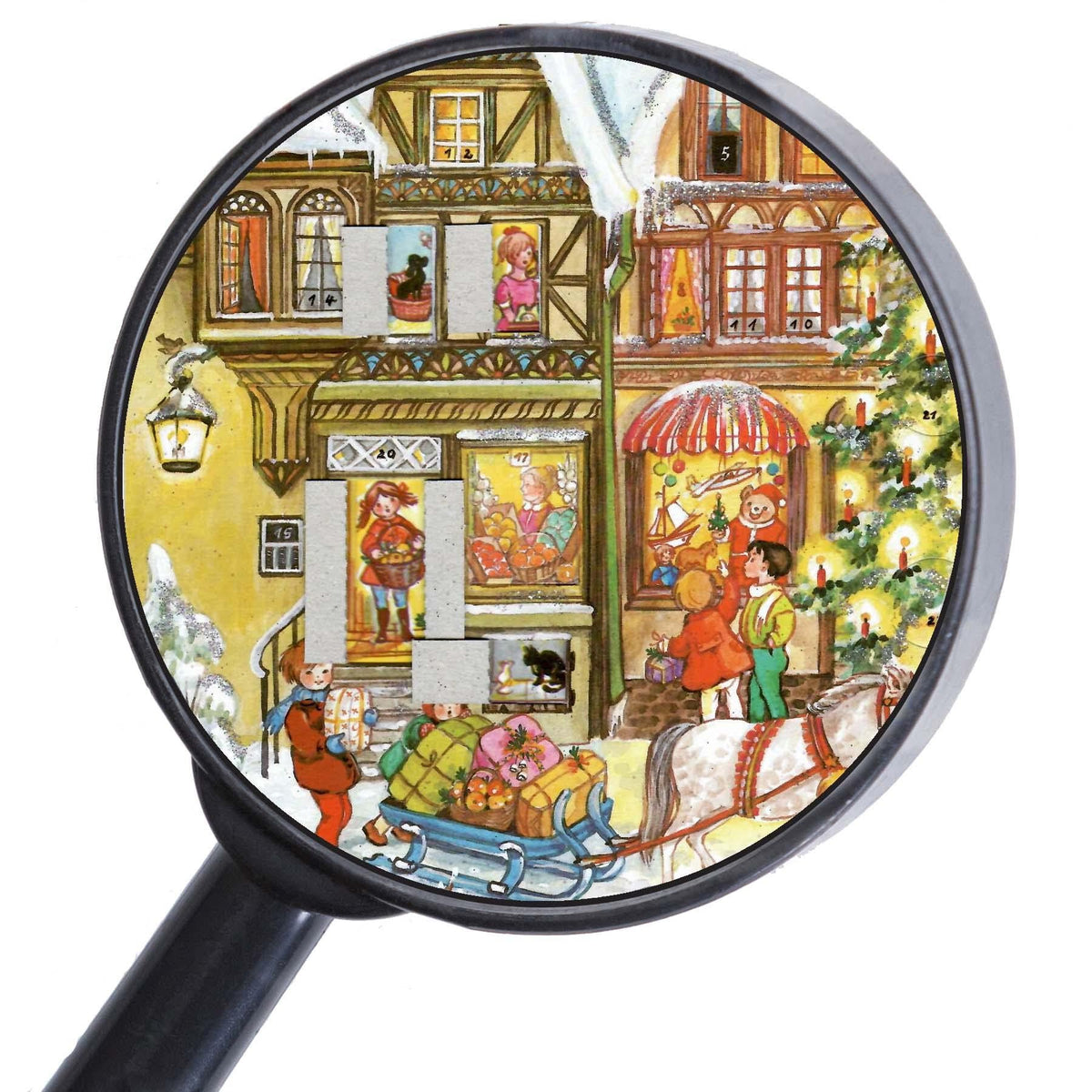 At the City Wall | 3D Freestanding Traditional Christmas Paper Advent Calendar Advent Calendar - Tophatter Daily Deals