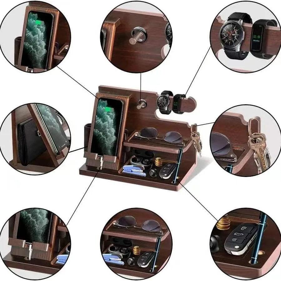 Solid Wood™ Phone Stand Phone Stand - Tophatter Daily Deals