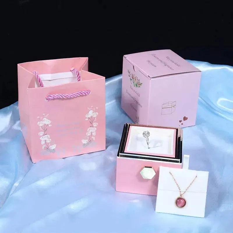 Valentine's™ Rotating Rose Jewelry Box Jewelry Boxes - Tophatter Daily Deals