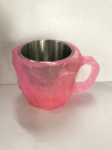 400ml Resin Mineral Crystal Coffee Mugs With Handles Elegant Fake Mineral Crystal Cup For Workplace Home Decor Christmas Gift Kitchen Gadgets Pink 10cm High Flat mouthed inner liner 0 - Tophatter Daily Deals