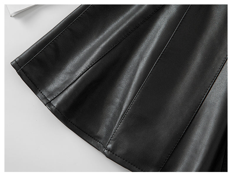 Autumn Winter New Style Children Foreign Style Korean Leather Skirt 0 - Tophatter Daily Deals