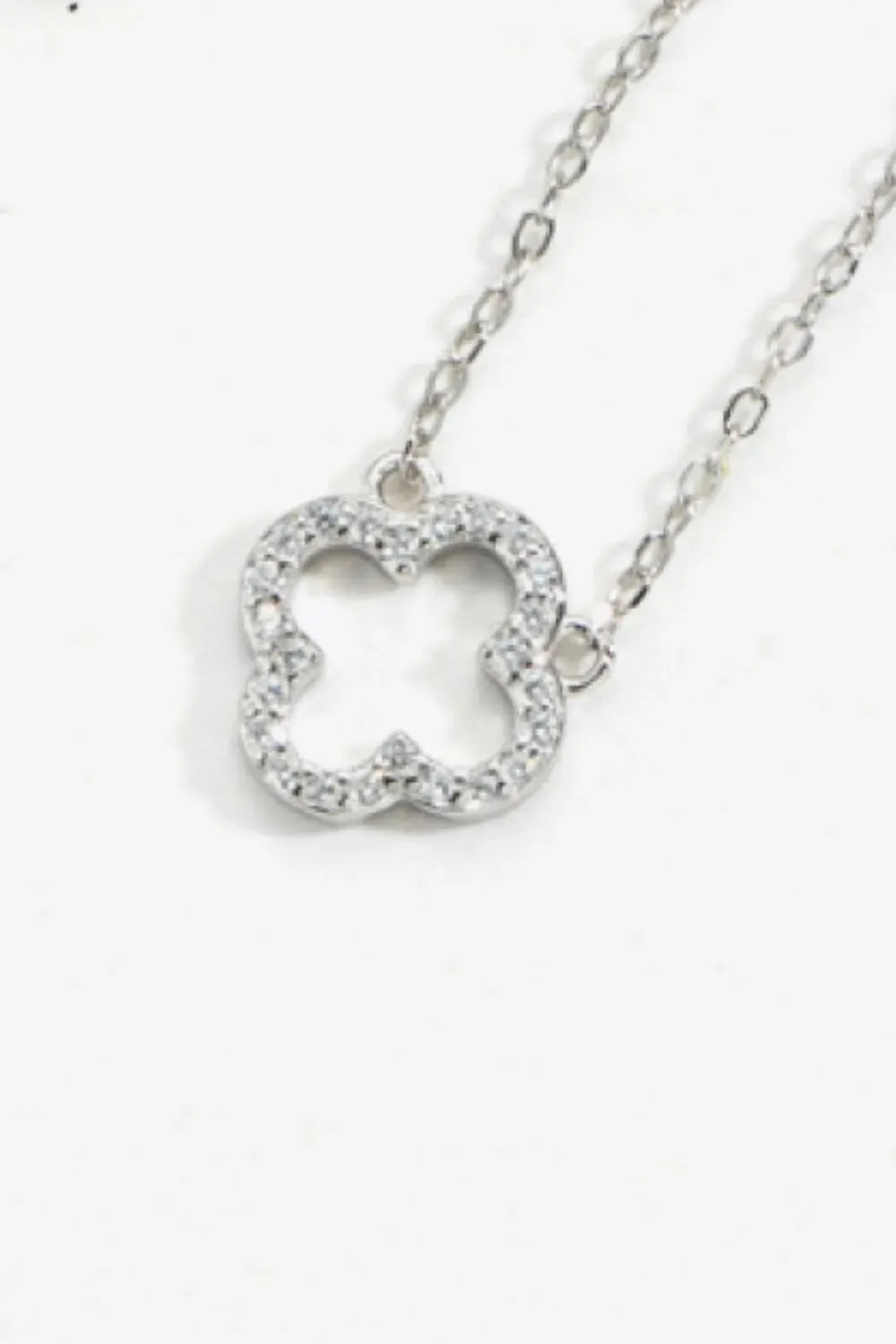 Inlaid Cubic Zirconia 925 Sterling Silver Necklace Necklaces - Tophatter Daily Deals