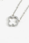 Inlaid Cubic Zirconia 925 Sterling Silver Necklace Necklaces - Tophatter Daily Deals
