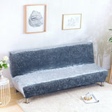 All-inclusive Silver Fox Velvet Armless Folding Sofa Bedspread High Cold Gray 0 - Tophatter Daily Deals