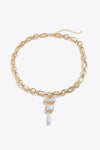 Freshwater Pearl Chunky Chain Necklace Gold One Size Necklaces - Tophatter Daily Deals