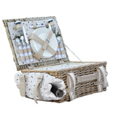Four-Person Rattan Picnic Basket Set Outdoor Recreation > Picnic > Picnic Baskets - Tophatter Daily Deals