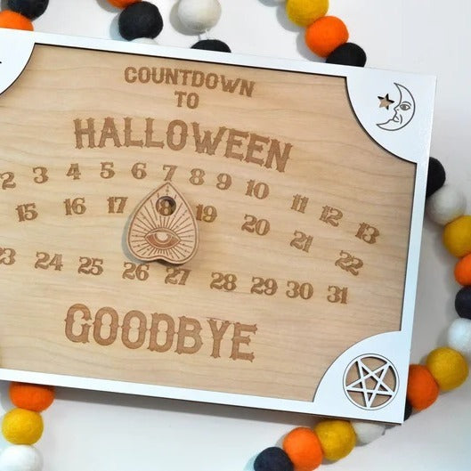 Halloween Countdown Calendar Rustic Wall Decor 2025 3D Changing Face Moving Picture Frame - Tophatter Daily Deals