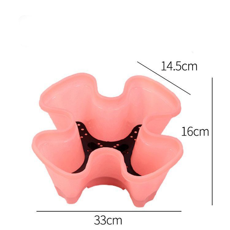 Balcony 6-layer Three-dimensional Basin Combination Plastic Flowerpot Pink Large 0 - Tophatter Daily Deals