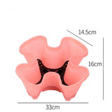 Balcony 6-layer Three-dimensional Basin Combination Plastic Flowerpot Pink Large 0 - Tophatter Daily Deals