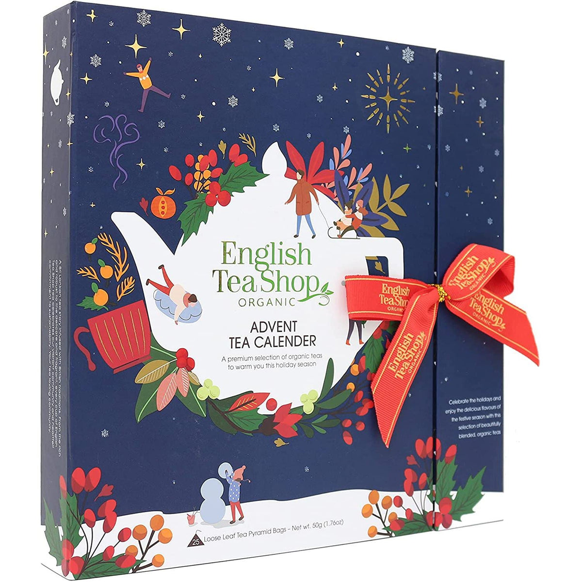 Tea Christmas Advent Calendar | 25 Loose Leaf Pyramid Tea Bags Advent Calendar Advent Calendar - Tophatter Daily Deals