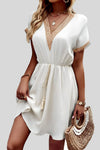 Tassel V-Neck Short Sleeve Dress Casual Dresses - Tophatter Daily Deals