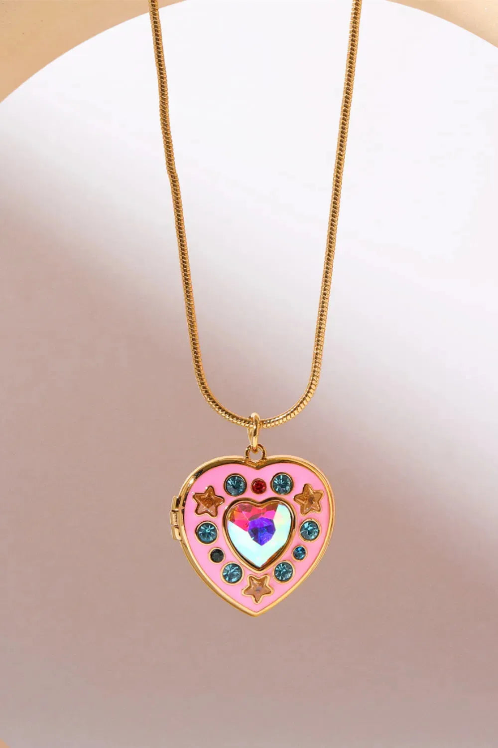 Rhinestone Decor Heart Box Pendant Necklace Necklaces - Tophatter Daily Deals