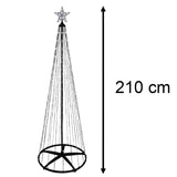 Multicolour LED Christmas Tree | Colour Changing Tree 370 RGB Lights UK Plug LED Light - Tophatter Daily Deals
