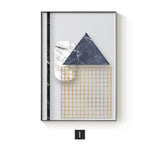 Abstract Geometric Canvas Painting Picture Home Decor Wall Poster I 0 - Tophatter Daily Deals