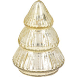Gold Glass Christmas Tree | Freestanding Mottled Gold Tree Ornament - 13cm Ornament - Tophatter Daily Deals