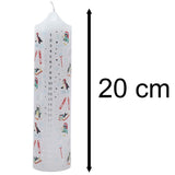 Set of 2 Winter Wonderland Christmas Advent Candles | Christmas Pillar Candles Advent Candle - Tophatter Daily Deals