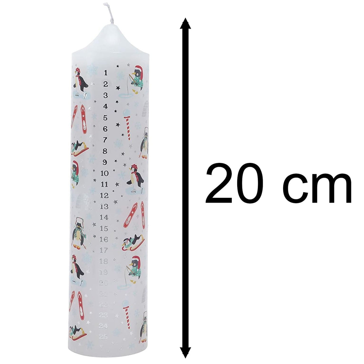 Set of 2 Winter Wonderland Christmas Advent Candles | Christmas Pillar Candles Advent Candle - Tophatter Daily Deals