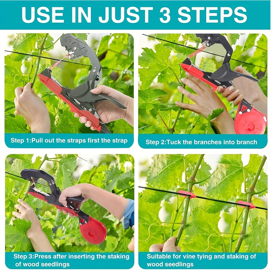 Garden Tying Tool Manual Branch Fastening Machine Plant Cages & Supports - Tophatter Daily Deals