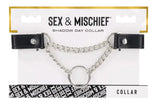 Shadow Day Collar – Faux Leather Collar with Silver Hardware > Bondage Gear > Collars & Leashes - Tophatter Daily Deals
