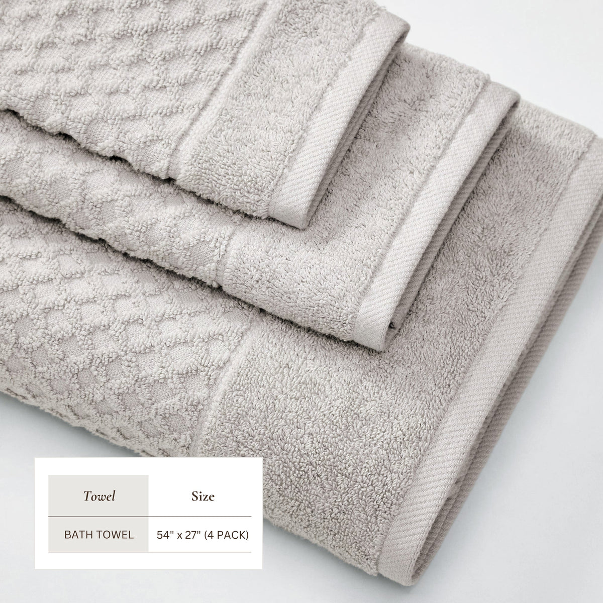 Cotton Diamond Waffle Weave Bath Towel Set - Grayson Collection Bath - Tophatter Daily Deals