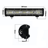 Automotive LED Strip Lights Three-row Work Light Off-road Vehicle Top Light 0 - Tophatter Daily Deals