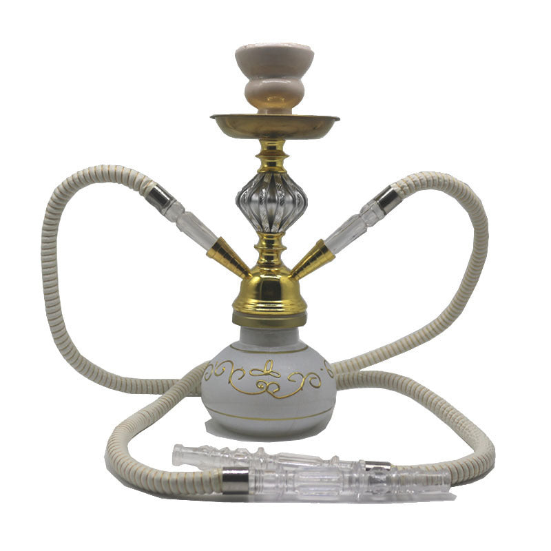 Bar Ktv Hookah Full Set Bar Arabian Culture Water Pipe Double Pipe Pipe White 0 - Tophatter Daily Deals
