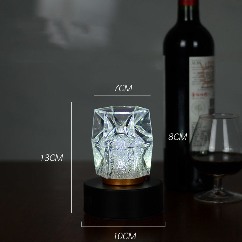 Bar Atmosphere Table Crystal Lamp Led LightsCharging White light 220V US 0 - Tophatter Daily Deals