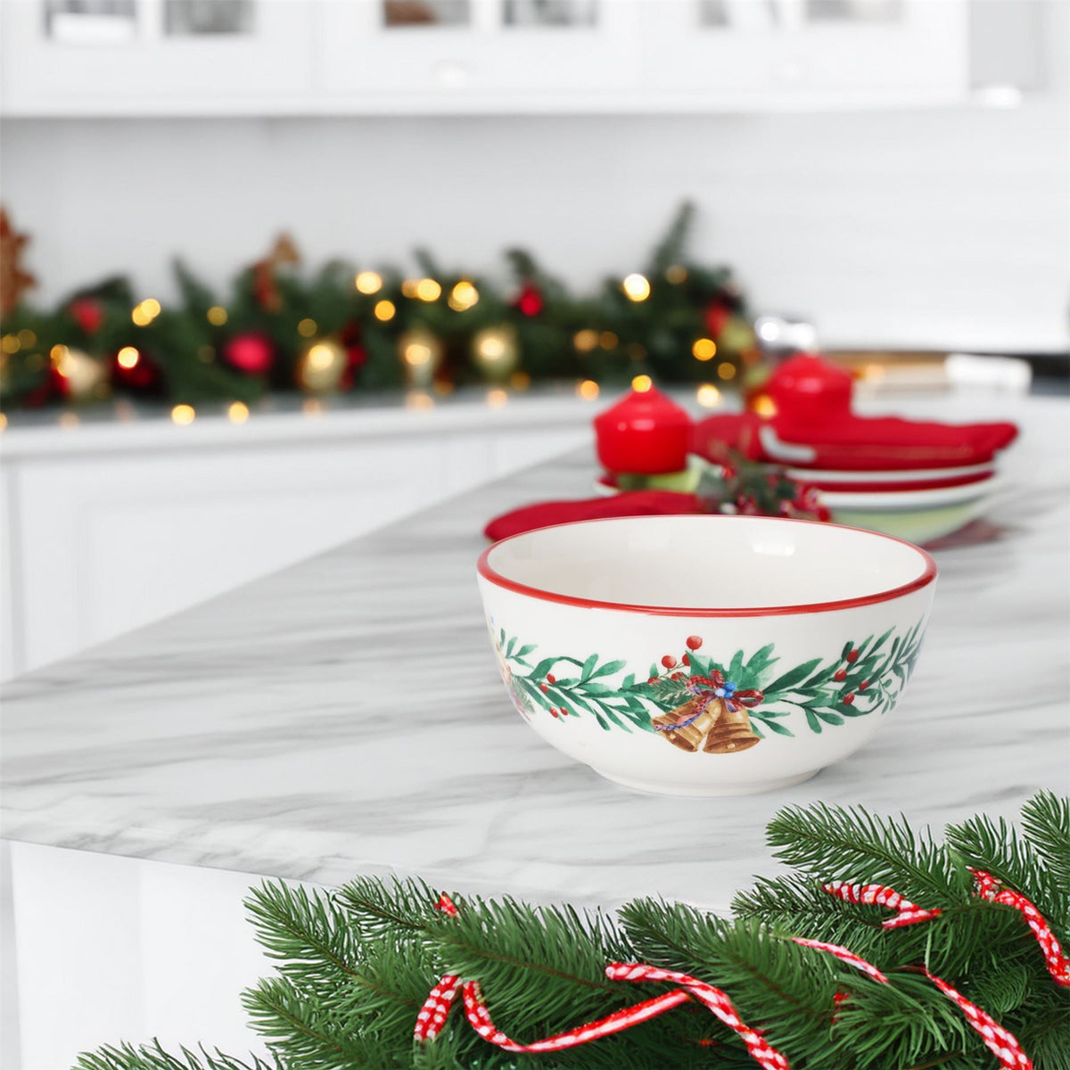 Christmas Nutcracker Bowl | Traditional Festive Round Ceramic Bowl - 500ml Bowl - Tophatter Daily Deals