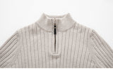 Fitted Men's Half Turtleneck Zip Sweater - Ribbed Knit 3D Changing Face Moving Picture Frame - Tophatter Daily Deals