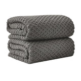 Cotton Diamond Waffle Weave Bath Towel Set - Grayson Collection Bath Sheet (Pack of 2) Dark Gray Bath - Tophatter Daily Deals