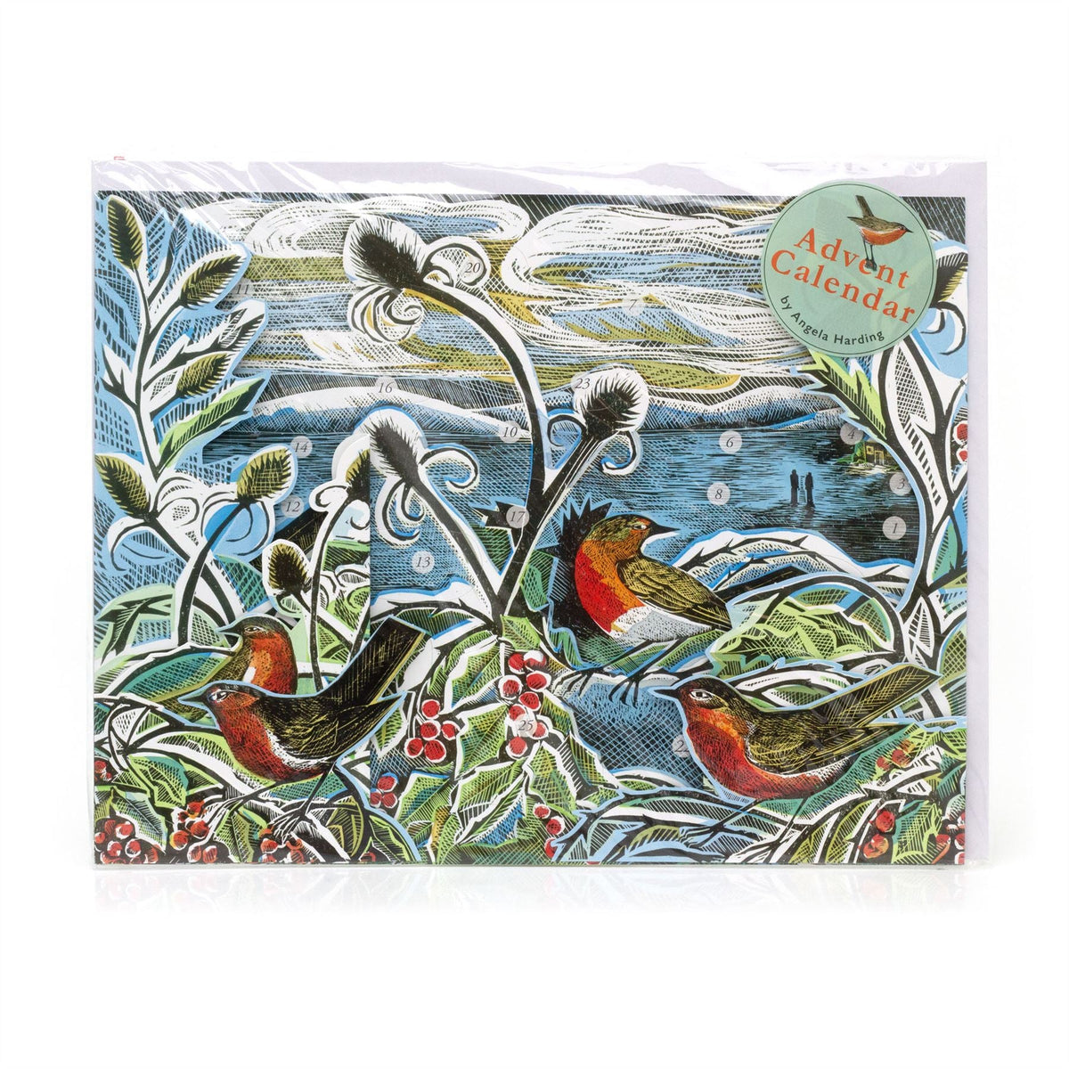 Midwinter Robins Pop-up 3D Advent Calendar | Bird Christmas Calendar - 40x30cm Advent Calendar - Tophatter Daily Deals