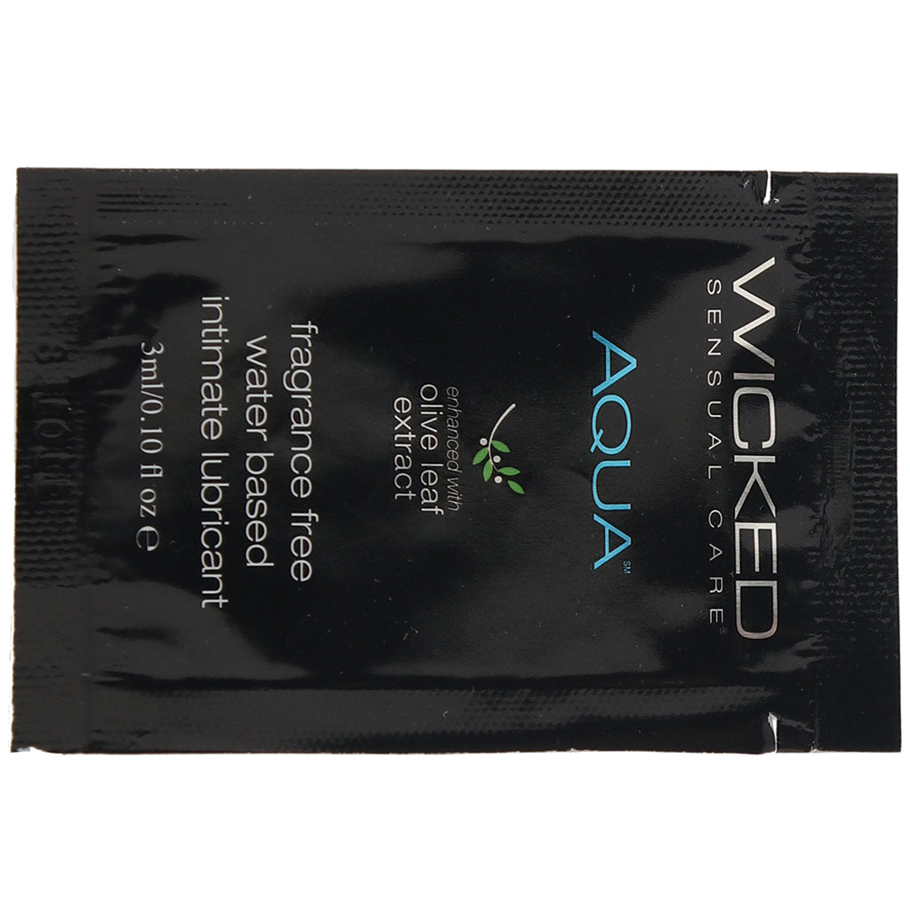 Aqua Fragrance Free Water Based Lube .10oz/3ml - Tophatter's Adult Products Lubes and Lotions > Water Based Sex Lubes - Tophatter Daily Deals