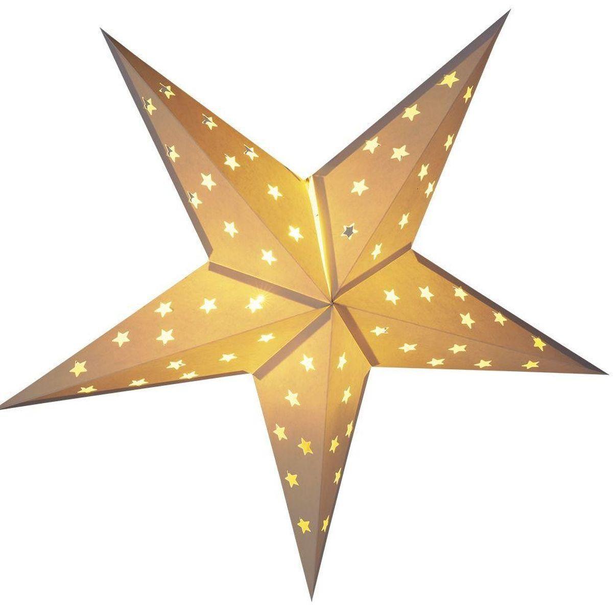 White LED Christmas Star | Christmas Paper Star Light Hanging Decoration - 60cm LED Light - Tophatter Daily Deals
