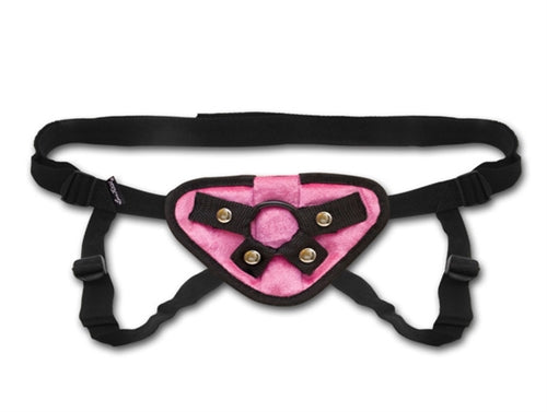 Lux Fetish Pink Velvet Strap-On Harness – Vibrating Harness > Dildos > Strap On Harnesses - Tophatter Daily Deals
