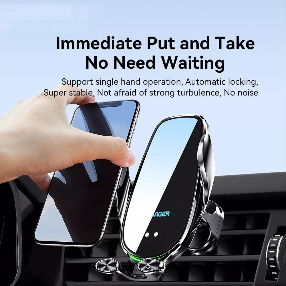 15W Intelligent Infrared Sensor Wireless Charger On-board Bracket 0 - Tophatter Daily Deals