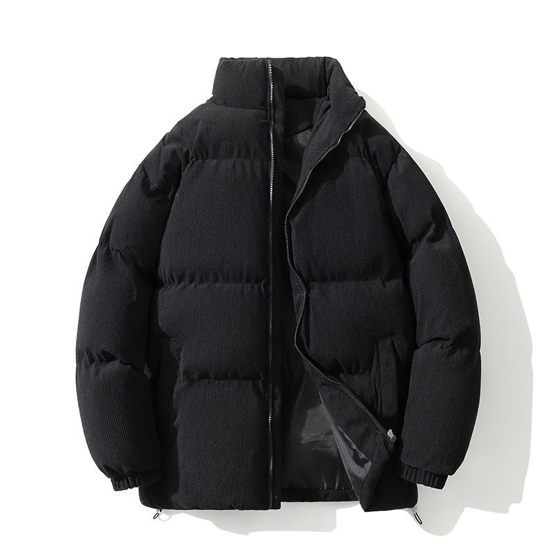 Insulating Mens Puffer Coat - Boxy Stand-Up Collar, Cotton 3D Changing Face Moving Picture Frame - Tophatter Daily Deals