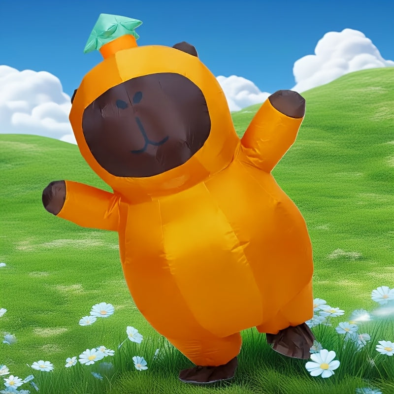 Orange Bear Costume with Green Hat Halloween - Tophatter Daily Deals