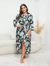 Plus Size Tie Waist Robe Black Sleep Dresses - Tophatter Daily Deals