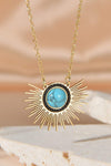 Turquoise 14K Gold Plated Pendant Necklace Necklaces - Tophatter Daily Deals