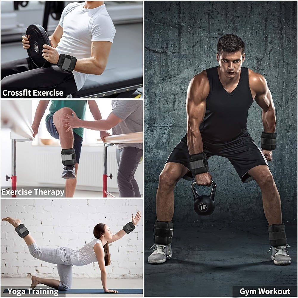 Ankle Adjustable Wrist Weights Set (10lbs) Sports & Fitness > Exercise, Gym & Fitness > Free Weights - Tophatter Daily Deals
