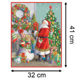 Santa at the Mantel Christmas Advent Calendar | Picture Advent Calendar 41x32cm Advent Calendar - Tophatter Daily Deals