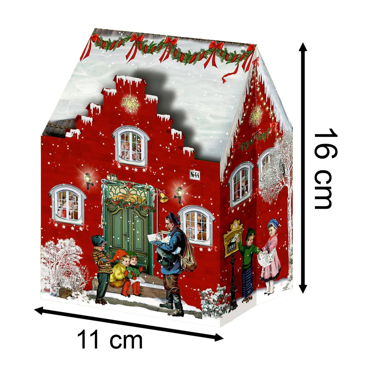 Mini Pop-up Christmas Advent Calendar House with 24 Glittery Doors & Envelope Advent Calendar - Tophatter Daily Deals