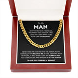 14K Gold Single Round Close Cuban Chain Titanium Steel Necklace With Greeting Card 0 - Tophatter Daily Deals