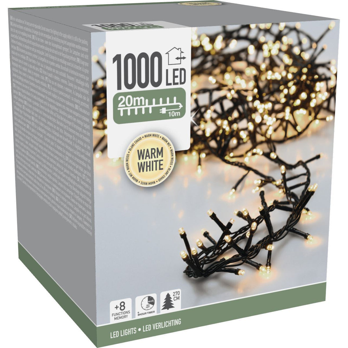 1000 Warm White LED String Lights | Microcluster LEDs for Indoor & Outdoor Fairy Lights - Tophatter Daily Deals