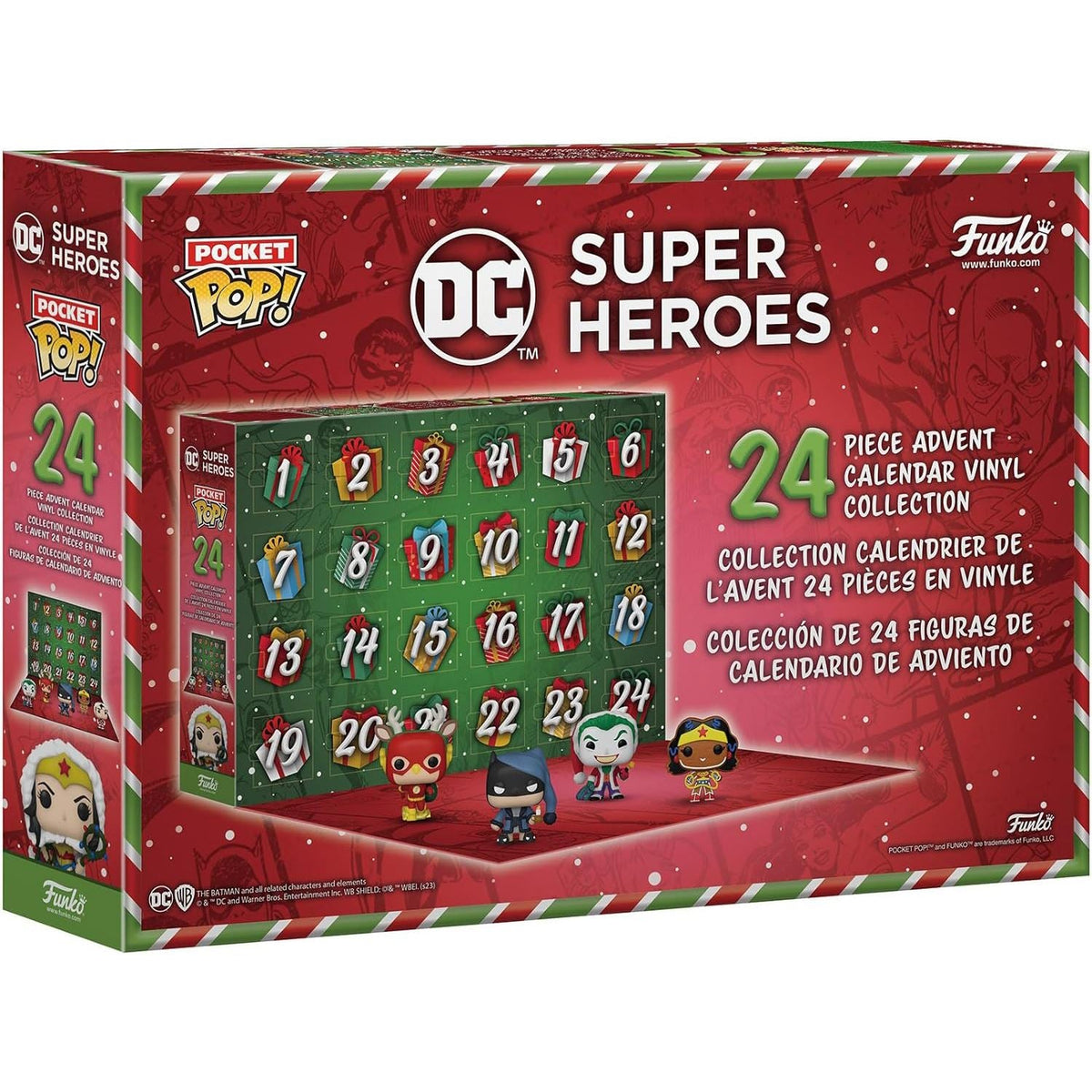 Funko Pop DC Superheroes Christmas Advent Calendar Kids Collectable Pocket Pops Advent Calendar - Tophatter Daily Deals
