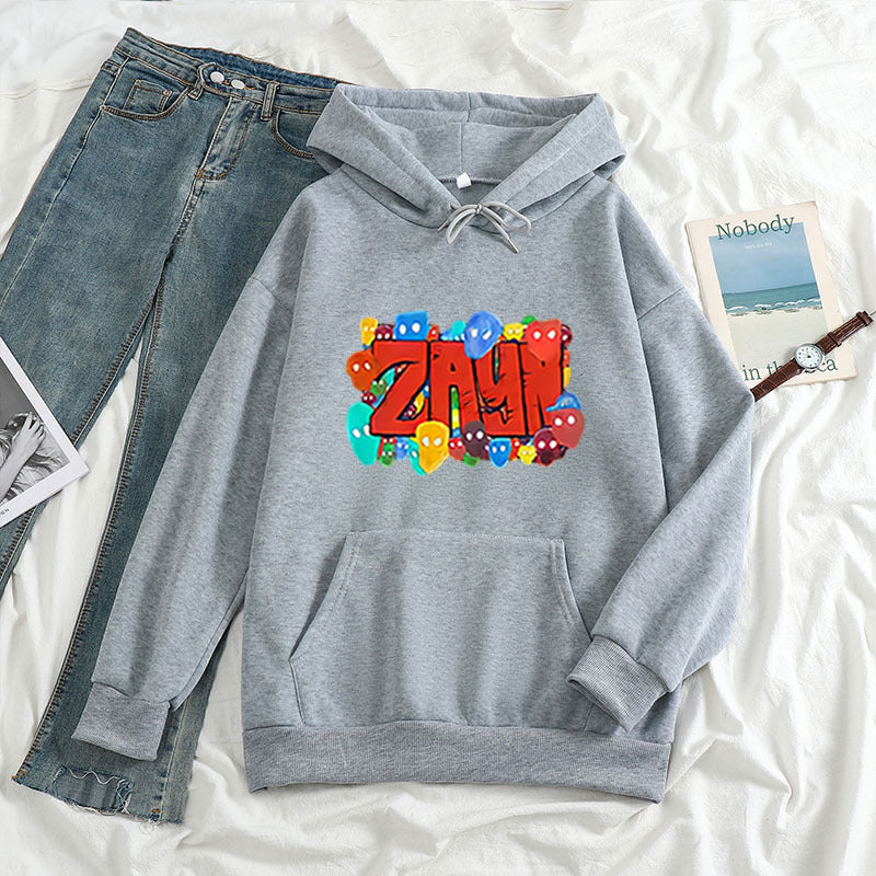 Warm Unisex Hoodie - Oversized, Polyester Fleece, Casual Gray 3D Changing Face Moving Picture Frame - Tophatter Daily Deals